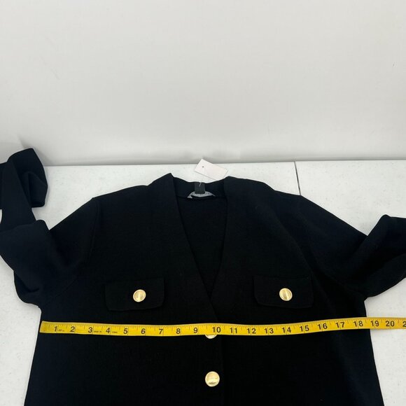Ann Taylor Women's Small Black Cardigan Sweater NWT Gold Buttons - Picture 7 of 10